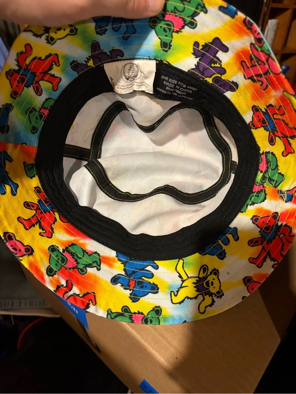 Authentic Grateful Dead Bears Bucket Hat outdoor rainbow cap OSFA